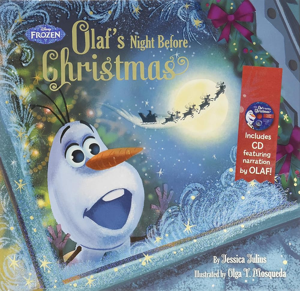 Frozen Olaf's Night Before Christmas Book & CD cover image